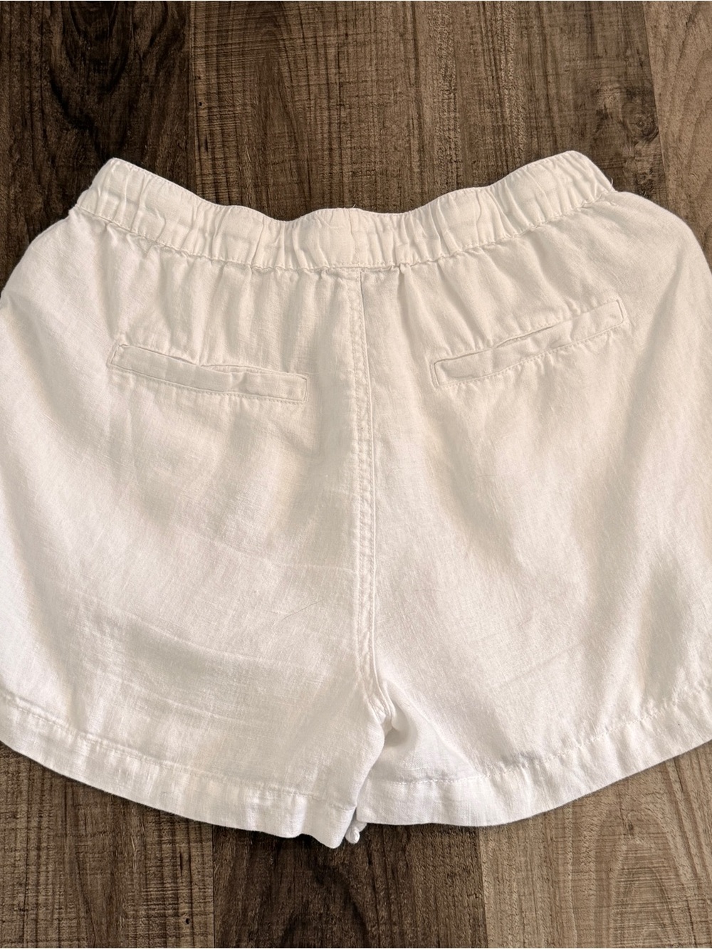 Tahari White 100% hemp shorts sz S Summer Coastal Casual Preppy - Picture 2 of 9
